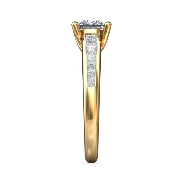 FlyerFit Channel/Shared Prong 14K Yellow Gold Engagement Ring  Image 4 Grogan Jewelers Florence, AL