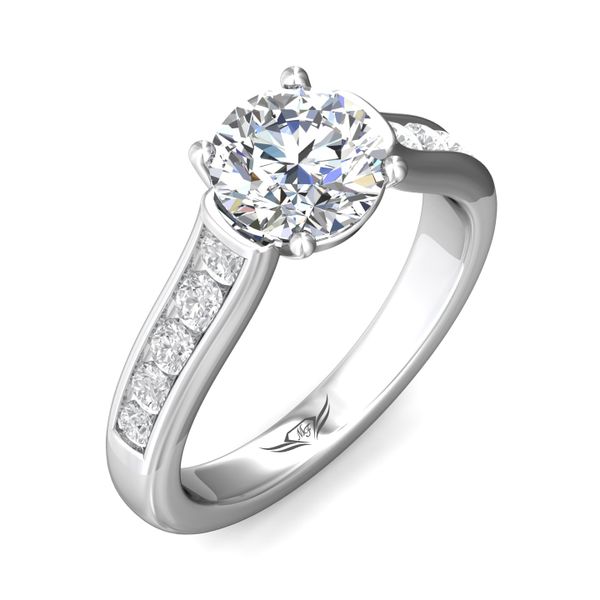 14K White Gold FlyerFit Channel and Shared Prong Engagement Ring Image 5 Becky Beauchine Kulka Diamonds and Fine Jewelry Okemos, MI