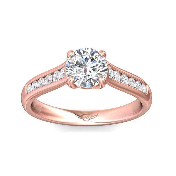 FlyerFit Channel/Shared Prong 14K Pink Gold Engagement Ring  Image 2 Grogan Jewelers Florence, AL