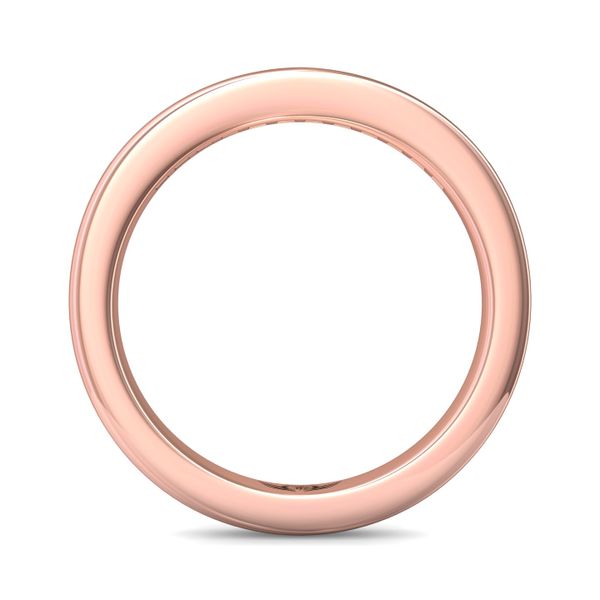 FlyerFit Channel/Shared Prong 14K Pink Gold Wedding Band  Image 3 Wesche Jewelers Melbourne, FL