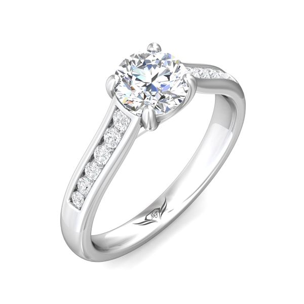 18K White Gold FlyerFit Channel and Shared Prong Engagement Ring Image 5 Becky Beauchine Kulka Diamonds and Fine Jewelry Okemos, MI