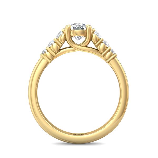 FlyerFit Channel/Shared Prong 14K Yellow Gold Engagement Ring  Image 3 Grogan Jewelers Florence, AL