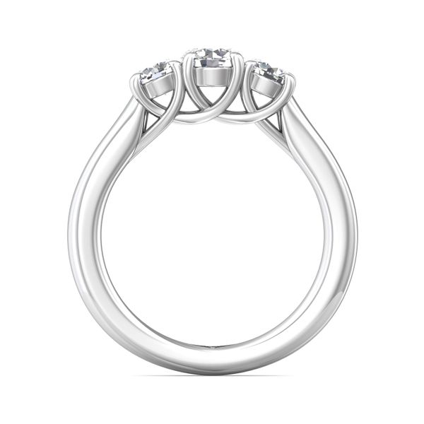 Flyerfit Three Stone 18K White Gold Engagement Ring G-H VS2-SI1 Image 3 Wesche Jewelers Melbourne, FL