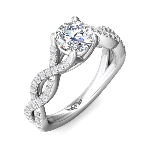 Flyerfit Split Shank Platinum Engagement Ring G-H VS2-SI1 Image 5 Wesche Jewelers Melbourne, FL