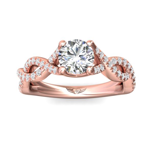 Flyerfit Split Shank 14K Pink Gold Engagement Ring G-H VS2-SI1 Image 2 Grogan Jewelers Florence, AL
