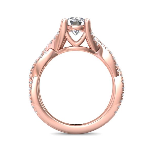 Flyerfit Split Shank 14K Pink Gold Engagement Ring G-H VS2-SI1 Image 3 Grogan Jewelers Florence, AL