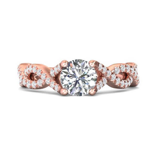 Flyerfit Split Shank 14K Pink Gold Engagement Ring H-I SI1 Grogan Jewelers Florence, AL