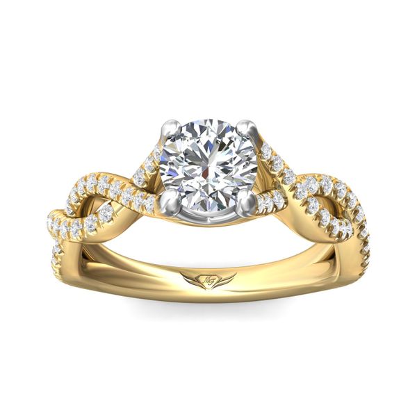 Flyerfit Split Shank 18K Yellow Gold Shank And White Gold Top Engagement Ring G-H VS2-SI1 Image 2 Christopher's Fine Jewelry Pawleys Island, SC