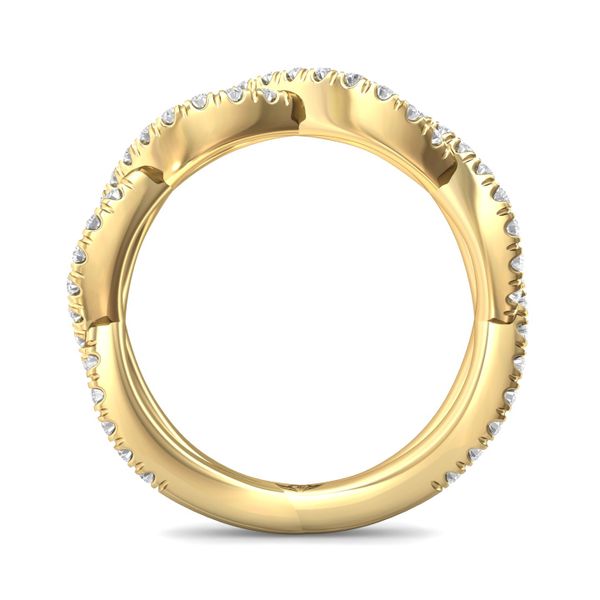 Flyerfit Micropave 14K Yellow Gold Wedding Band G-H VS2-SI1 Image 3 Wesche Jewelers Melbourne, FL
