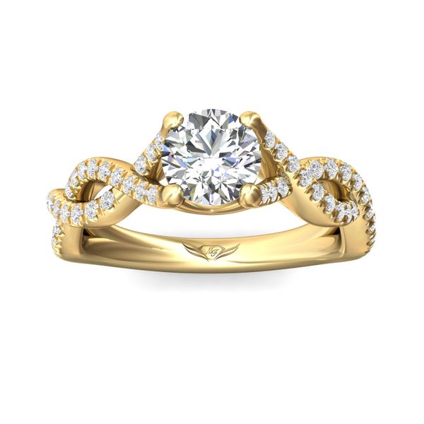Flyerfit Split Shank 18K Yellow Gold Engagement Ring G-H VS2-SI1 Image 2 Becky Beauchine Kulka Diamonds and Fine Jewelry Okemos, MI