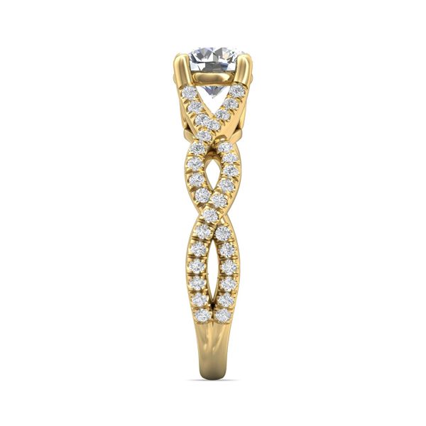 Flyerfit Split Shank 18K Yellow Gold Engagement Ring G-H VS2-SI1 Image 4 Wesche Jewelers Melbourne, FL