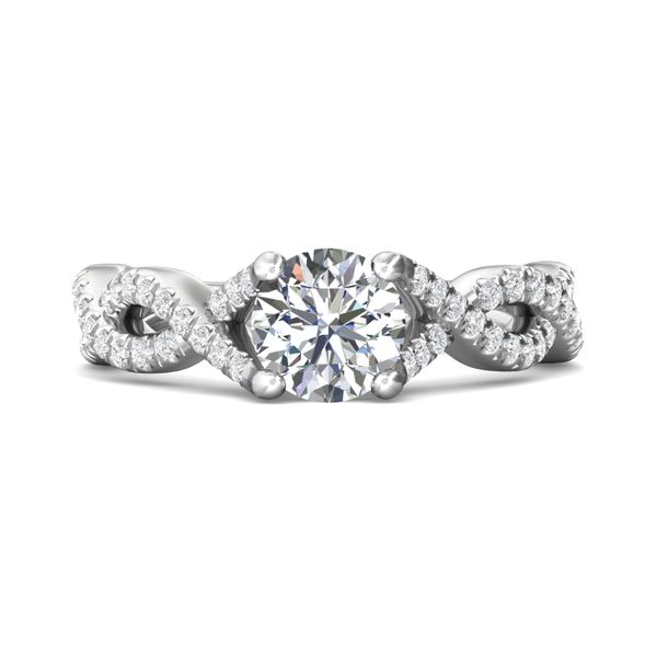 Flyerfit Split Shank 18K White Gold Engagement Ring H-I SI1 Becky Beauchine Kulka Diamonds and Fine Jewelry Okemos, MI