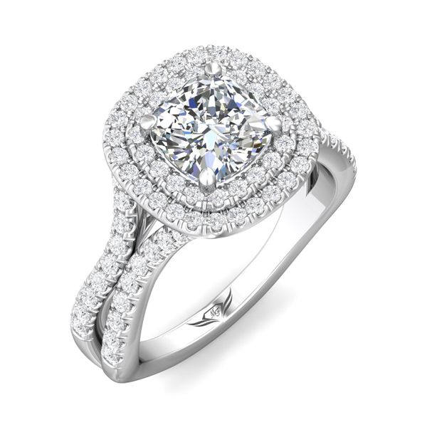 Platinum FlyerFit Split Shank Engagement Ring Image 5 Becky Beauchine Kulka Diamonds and Fine Jewelry Okemos, MI
