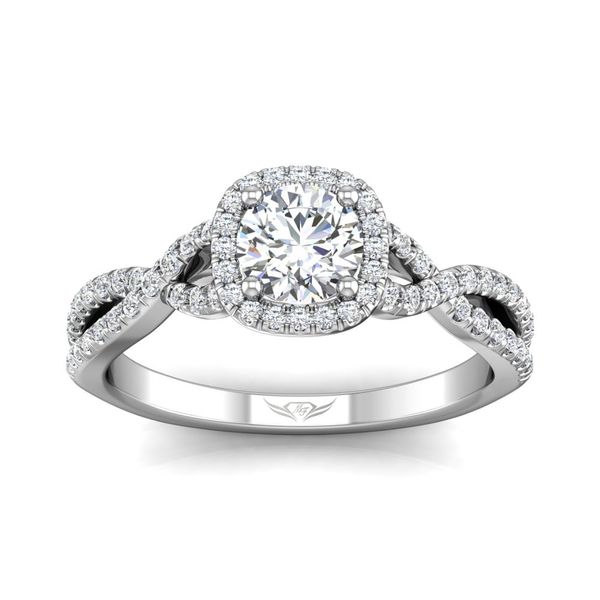 Flyerfit Split Shank Platinum Engagement Ring H-I SI1 Image 2 Grogan Jewelers Florence, AL