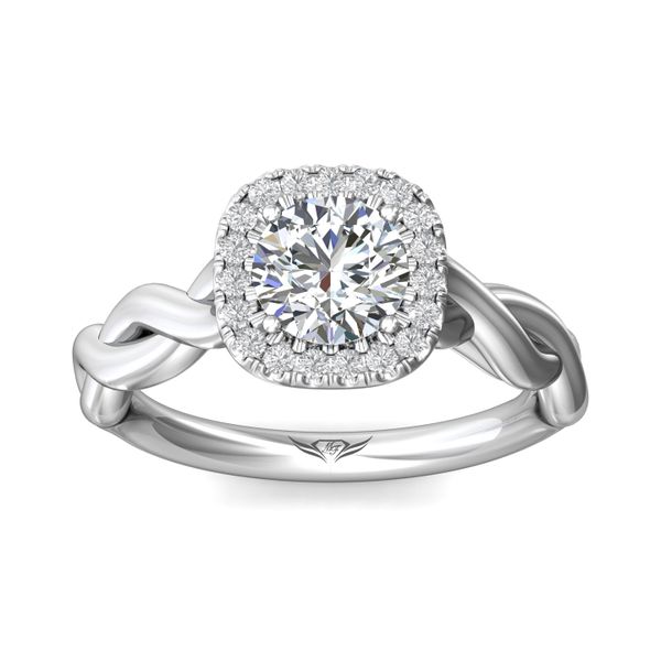 18K White Gold FlyerFit Solitaire Engagement Ring Image 2 Cornell's Jewelers Rochester, NY