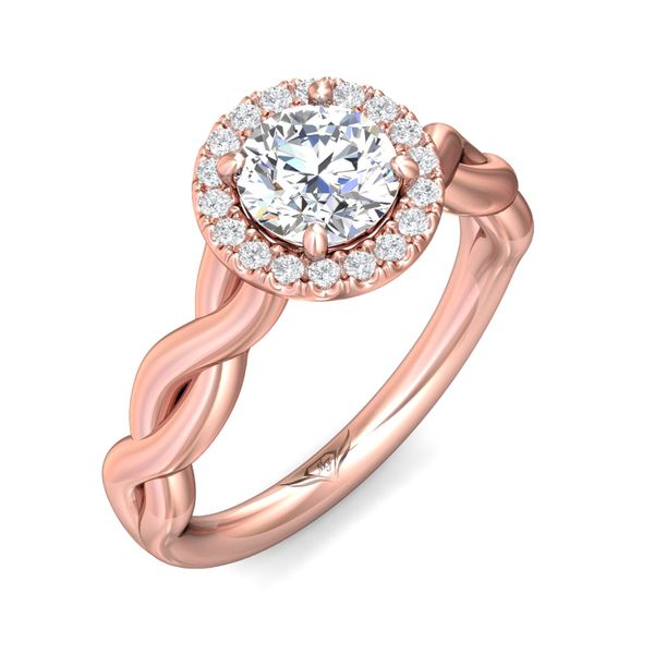 Flyerfit Solitaire 14K Pink Gold Engagement Ring G-H VS2-SI1 Image 5 Christopher's Fine Jewelry Pawleys Island, SC