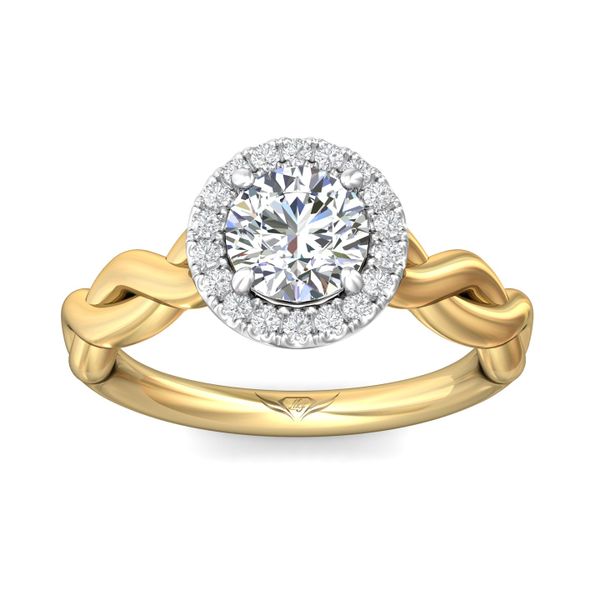 Flyerfit Solitaire 18K Yellow Gold Shank And White Gold Top Engagement Ring G-H VS2-SI1 Image 2 Becky Beauchine Kulka Diamonds and Fine Jewelry Okemos, MI