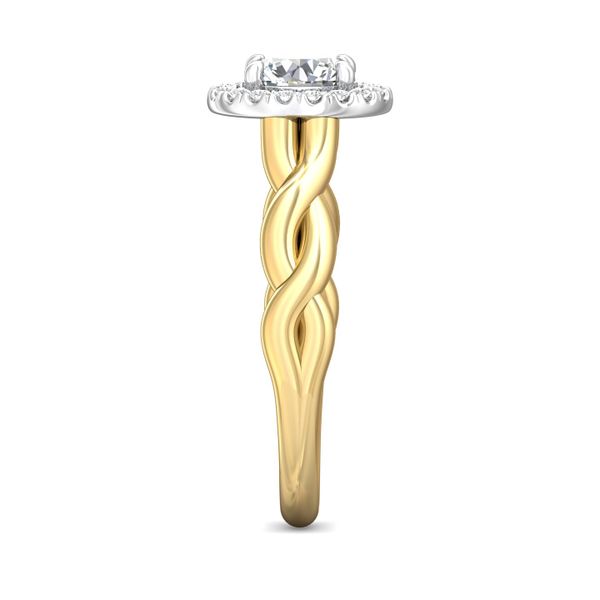 Flyerfit Solitaire 18K Yellow Gold Shank And White Gold Top Engagement Ring G-H VS2-SI1 Image 4 Grogan Jewelers Florence, AL