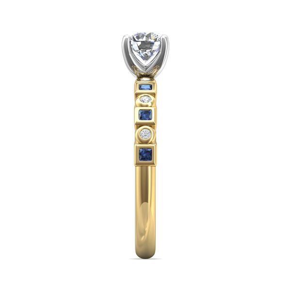 FlyerFit Channel/Shared Prong 14K Yellow and 14K White Gold Engagement Ring  Image 4 Becky Beauchine Kulka Diamonds and Fine Jewelry Okemos, MI