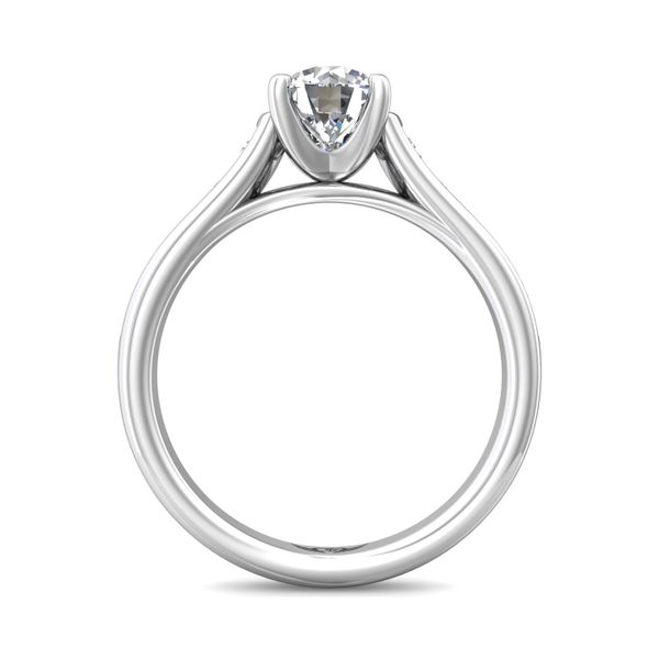 14K White Gold FlyerFit Channel and Shared Prong Engagement Ring Image 3 Becky Beauchine Kulka Diamonds and Fine Jewelry Okemos, MI