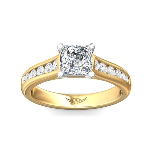 Flyerfit Channel/Shared Prong 14K Yellow and 14K White Gold Engagement Ring H-I SI2 Image 2 Grogan Jewelers Florence, AL