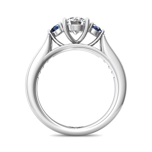 FlyerFit Three Stone Platinum Engagement Ring  Image 3 Grogan Jewelers Florence, AL