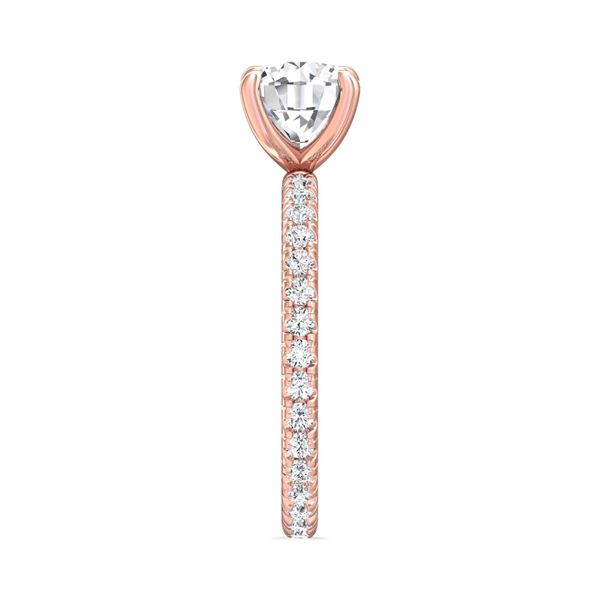 Flyerfit Micropave 14K Pink Gold Engagement Ring H-I SI2 Image 4 Becky Beauchine Kulka Diamonds and Fine Jewelry Okemos, MI