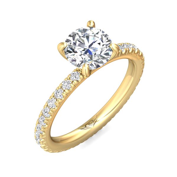 Flyerfit Micropave 14K Yellow Gold Engagement Ring G-H VS2-SI1 Image 5 Becky Beauchine Kulka Diamonds and Fine Jewelry Okemos, MI