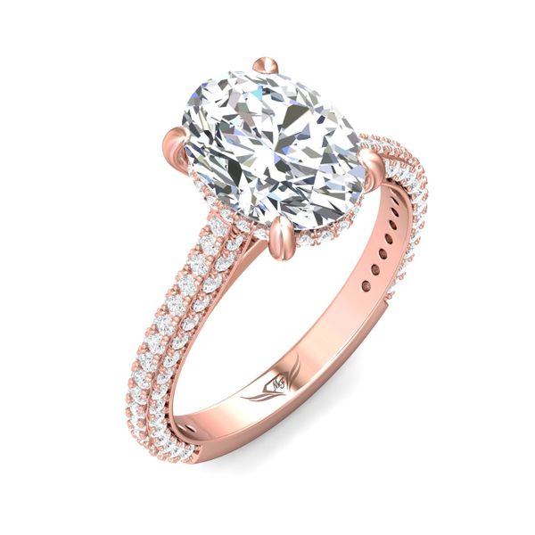 Flyerfit Micropave 14K Pink Gold Engagement Ring H-I SI2 Image 5 Grogan Jewelers Florence, AL