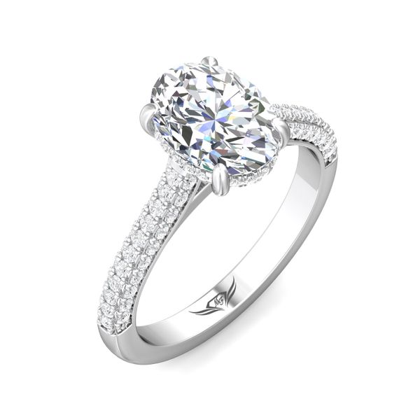 Flyerfit Micropave 14K White Gold Engagement Ring H-I SI1 Image 5 Becky Beauchine Kulka Diamonds and Fine Jewelry Okemos, MI