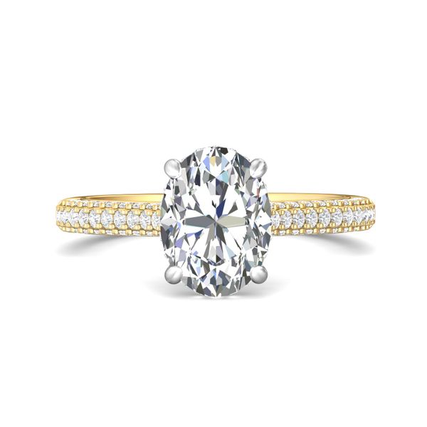 Flyerfit Micropave 14K Yellow and 14K White Gold Engagement Ring H-I SI2 Becky Beauchine Kulka Diamonds and Fine Jewelry Okemos, MI