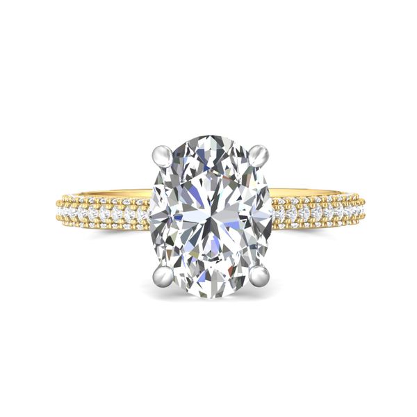 Flyerfit Micropave 18K Yellow Gold Shank And White Gold Top Engagement Ring H-I SI2 Becky Beauchine Kulka Diamonds and Fine Jewelry Okemos, MI