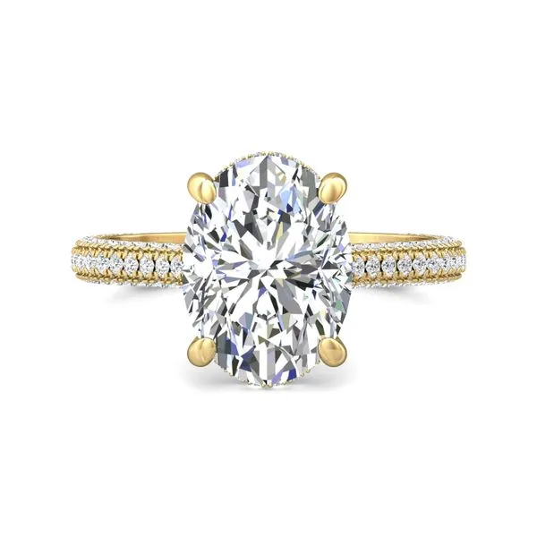 FlyerFit Micropave 14K Yellow Gold Engagement Ring H-I SI1 Meyers Jewelers Grove City, OH