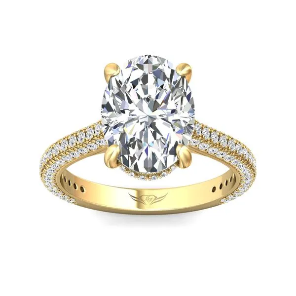 FlyerFit Micropave 14K Yellow Gold Engagement Ring H-I SI1 Image 2 Meyers Jewelers Grove City, OH