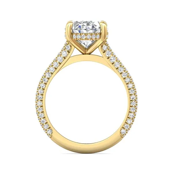 FlyerFit Micropave 14K Yellow Gold Engagement Ring H-I SI1 Image 3 Meyers Jewelers Grove City, OH
