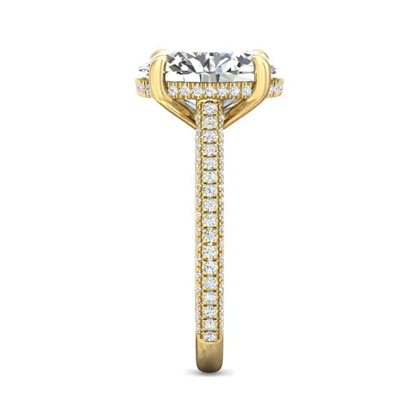 FlyerFit Micropave 14K Yellow Gold Engagement Ring H-I SI1 Image 4 Meyers Jewelers Grove City, OH