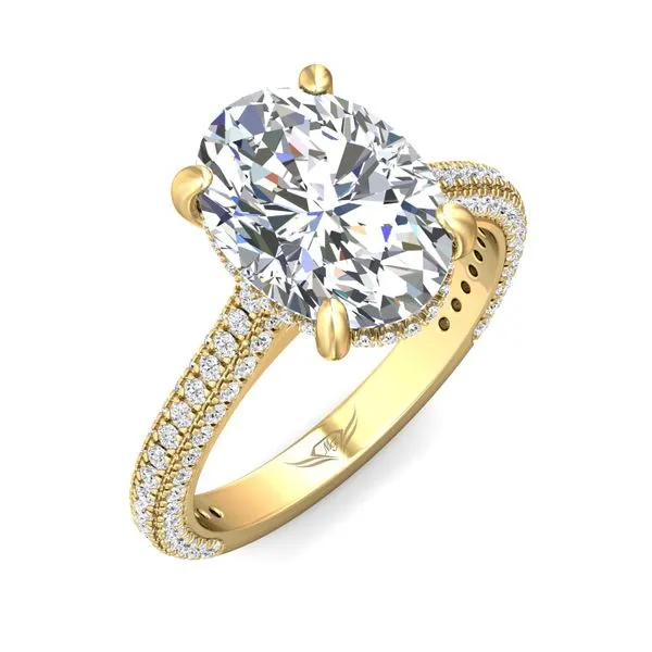 FlyerFit Micropave 14K Yellow Gold Engagement Ring H-I SI1 Image 5 Meyers Jewelers Grove City, OH