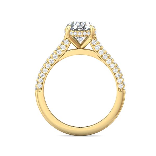 Flyerfit Micropave 14K Yellow Gold Engagement Ring G-H VS2-SI1 Image 3 Valentine's Fine Jewelry Dallas, PA