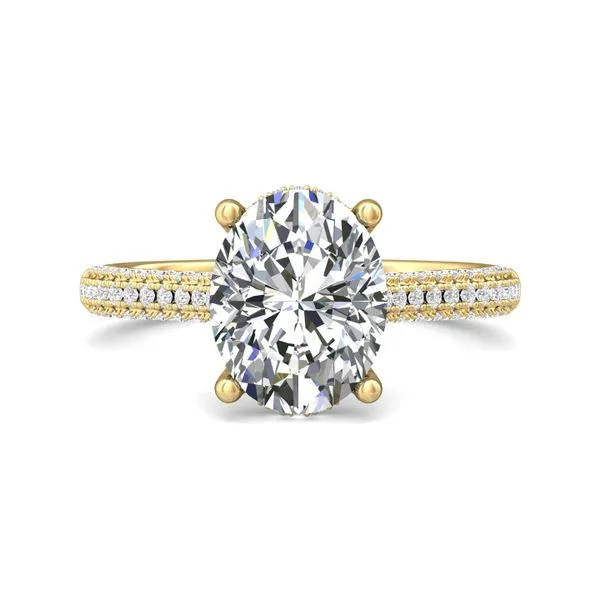 FlyerFit Micropave 14K Yellow Gold Engagement Ring H-I SI1 Meyers Jewelers Grove City, OH