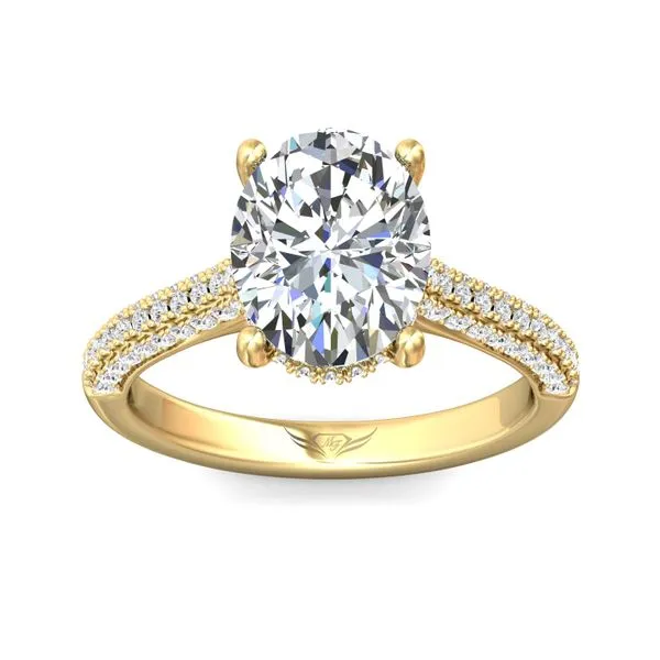 FlyerFit Micropave 14K Yellow Gold Engagement Ring H-I SI1 Image 2 Meyers Jewelers Grove City, OH
