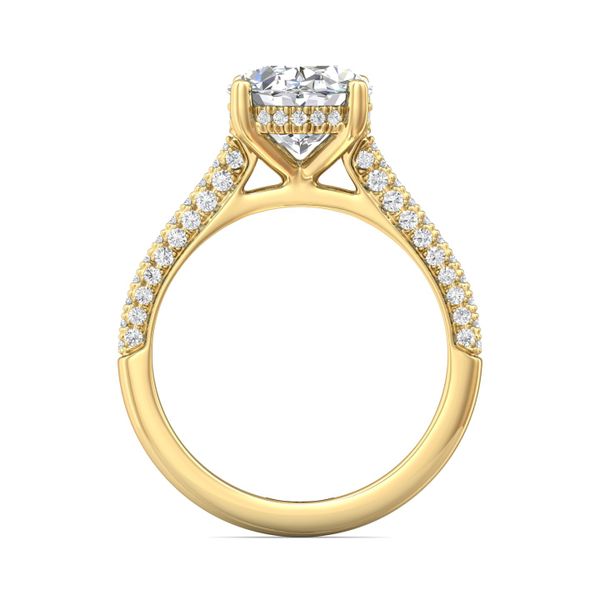 FlyerFit Micropave 14K Yellow Gold Engagement Ring H-I SI1 Image 3 Meyers Jewelers Grove City, OH