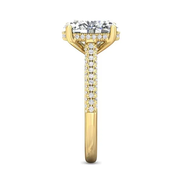 FlyerFit Micropave 14K Yellow Gold Engagement Ring H-I SI1 Image 4 Meyers Jewelers Grove City, OH