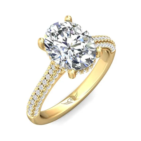 FlyerFit Micropave 14K Yellow Gold Engagement Ring H-I SI1 Image 5 Meyers Jewelers Grove City, OH