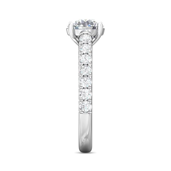 Platinum FlyerFit Micropave Engagement Ring Image 4 Becky Beauchine Kulka Diamonds and Fine Jewelry Okemos, MI