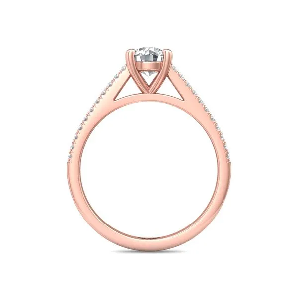 FlyerFit Micropave 18K Pink Gold Engagement Ring G-H VS2-SI1 | Wesche  Jewelers | Melbourne, FL