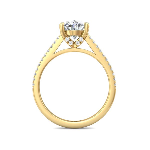 FlyerFit Micropave 14K Yellow Gold Engagement Ring  Image 3 Grogan Jewelers Florence, AL