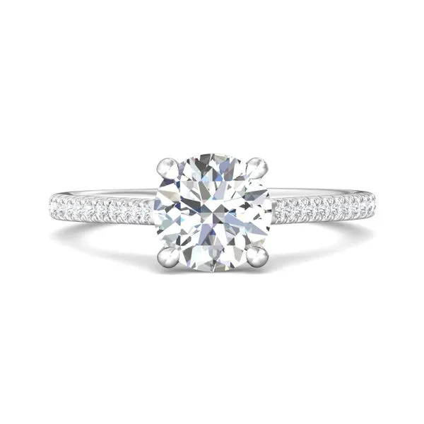 FlyerFit Micropave 18K White Gold Engagement Ring H-I SI2 Meyers Jewelers Grove City, OH