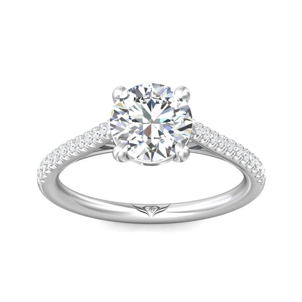 FlyerFit Micropave 18K White Gold Engagement Ring H-I SI2 Image 2 Meyers Jewelers Grove City, OH