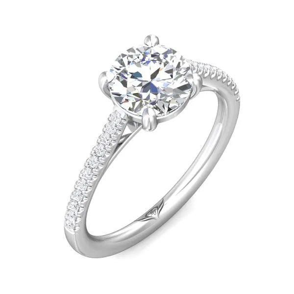 FlyerFit Micropave 18K White Gold Engagement Ring H-I SI2 Image 5 Meyers Jewelers Grove City, OH