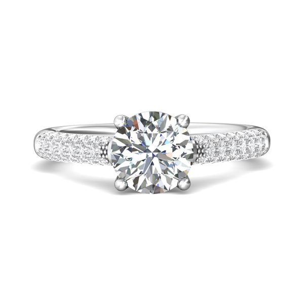 Platinum FlyerFit Micropave Engagement Ring Becky Beauchine Kulka Diamonds and Fine Jewelry Okemos, MI